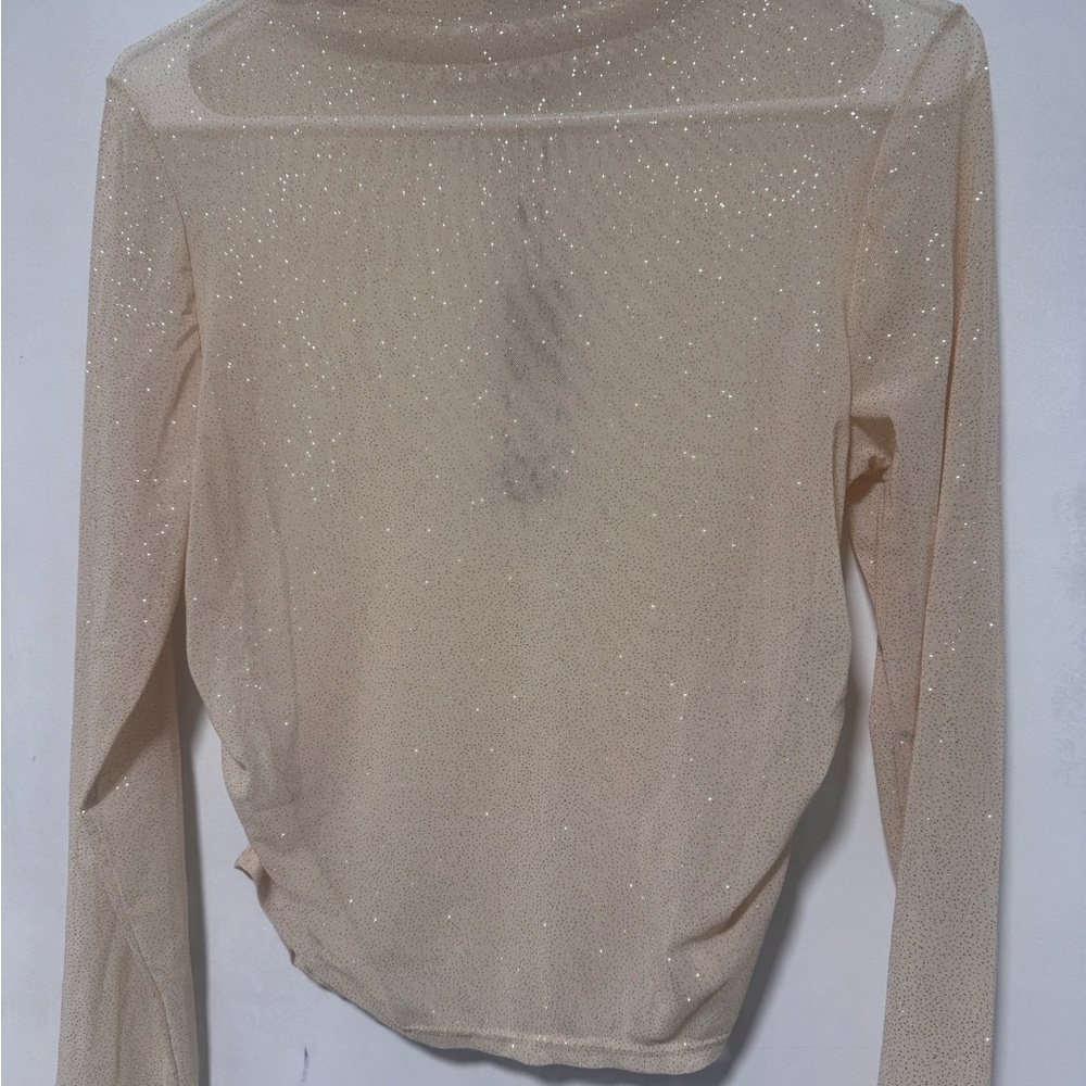 Fashion Nova Glittering Nude Top - Picture 4 of 4